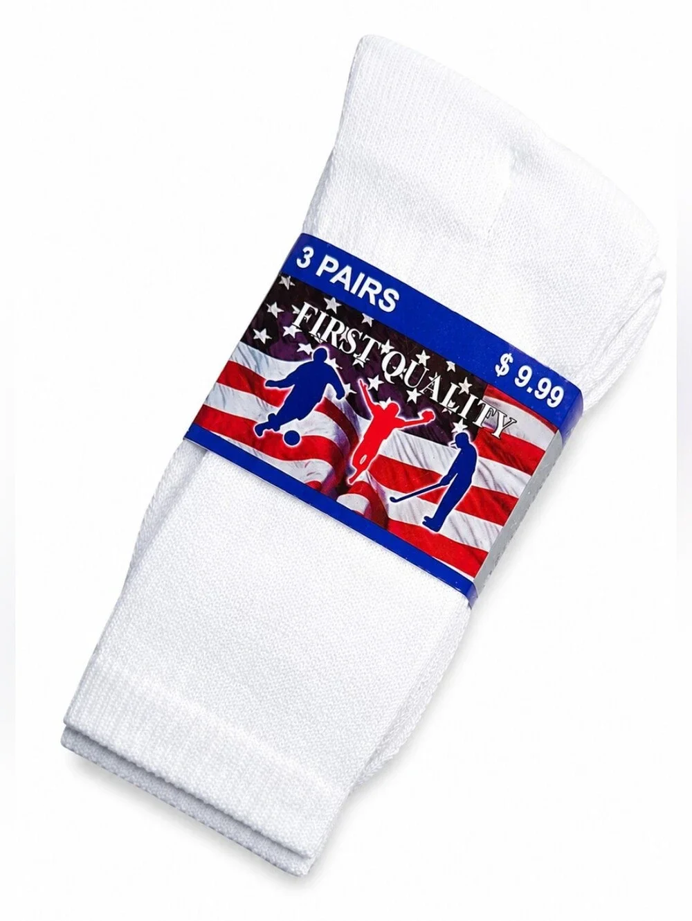 12 Pairs Men's Cotton Crew Everyday Plain Solid White Socks Size 9-11